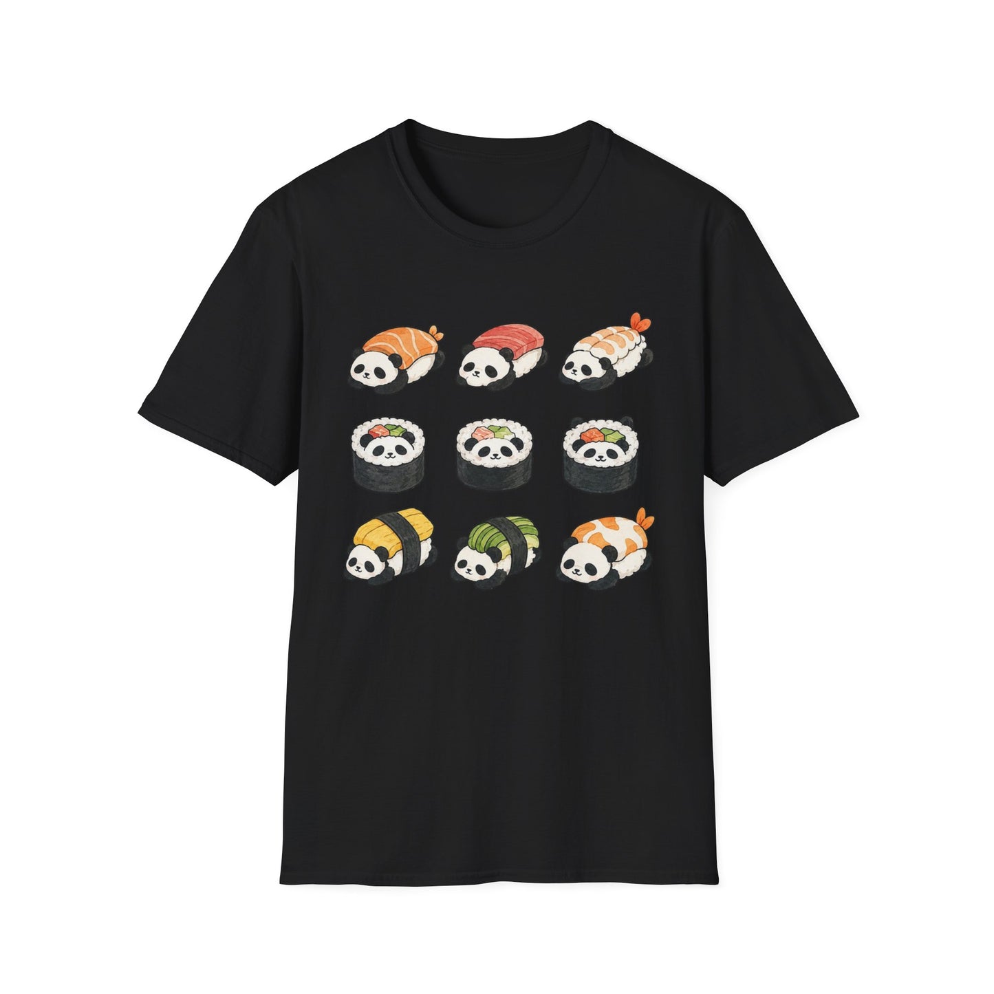 Sushi Panda T-Shirt — Cute Kawaii Sushi Roll Pandas Graphic Tee