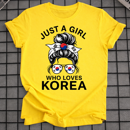 JUST A GIRL WITH A LOVE FOR KOREA T-SHIRT