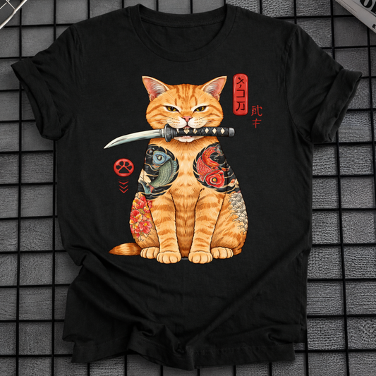 JAPANESE CAT WARRIOR T-SHIRT