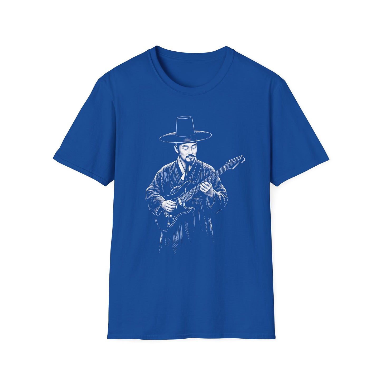 Guitarist in Hanbok T-Shirt — Korean Musician Graphic Tee
