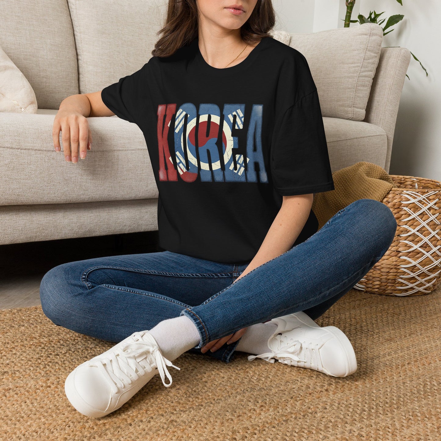KOREA Flag Graphic T-Shirt — Retro Korean Flag Travel Tee