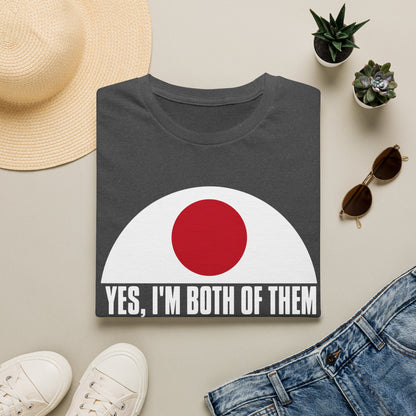 T-Shirt — "Yes, I'm Both of Them" Japan & Korea Flag Pride Tee