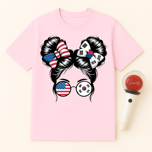 USA KOREA GIRL UNISEX T-SHIRT