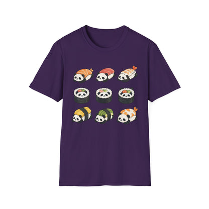 Sushi Panda T-Shirt — Cute Kawaii Sushi Roll Pandas Graphic Tee