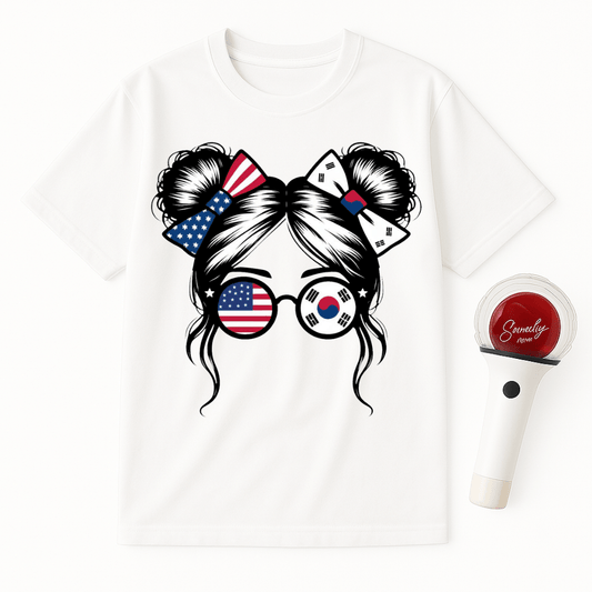 USA KOREA GIRL UNISEX T-SHIRT