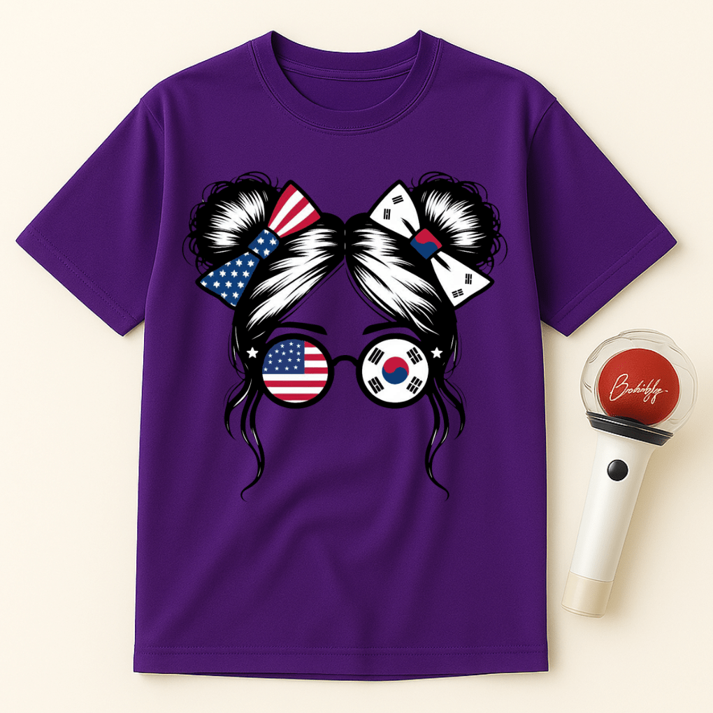 USA KOREA GIRL UNISEX T-SHIRT