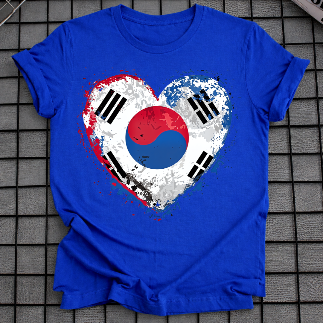 KOREAN FLAG HEART T-SHIRT