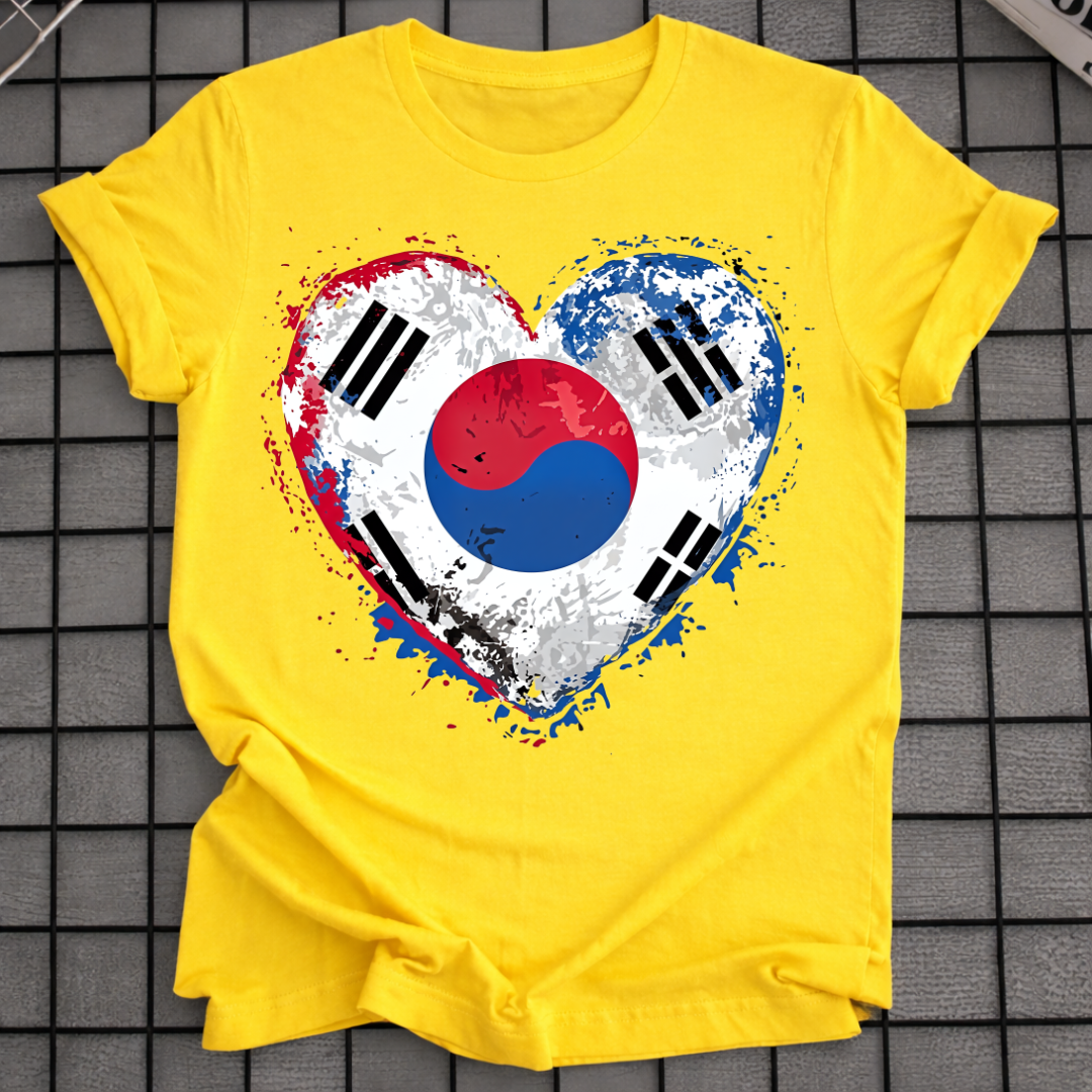 KOREAN FLAG HEART T-SHIRT