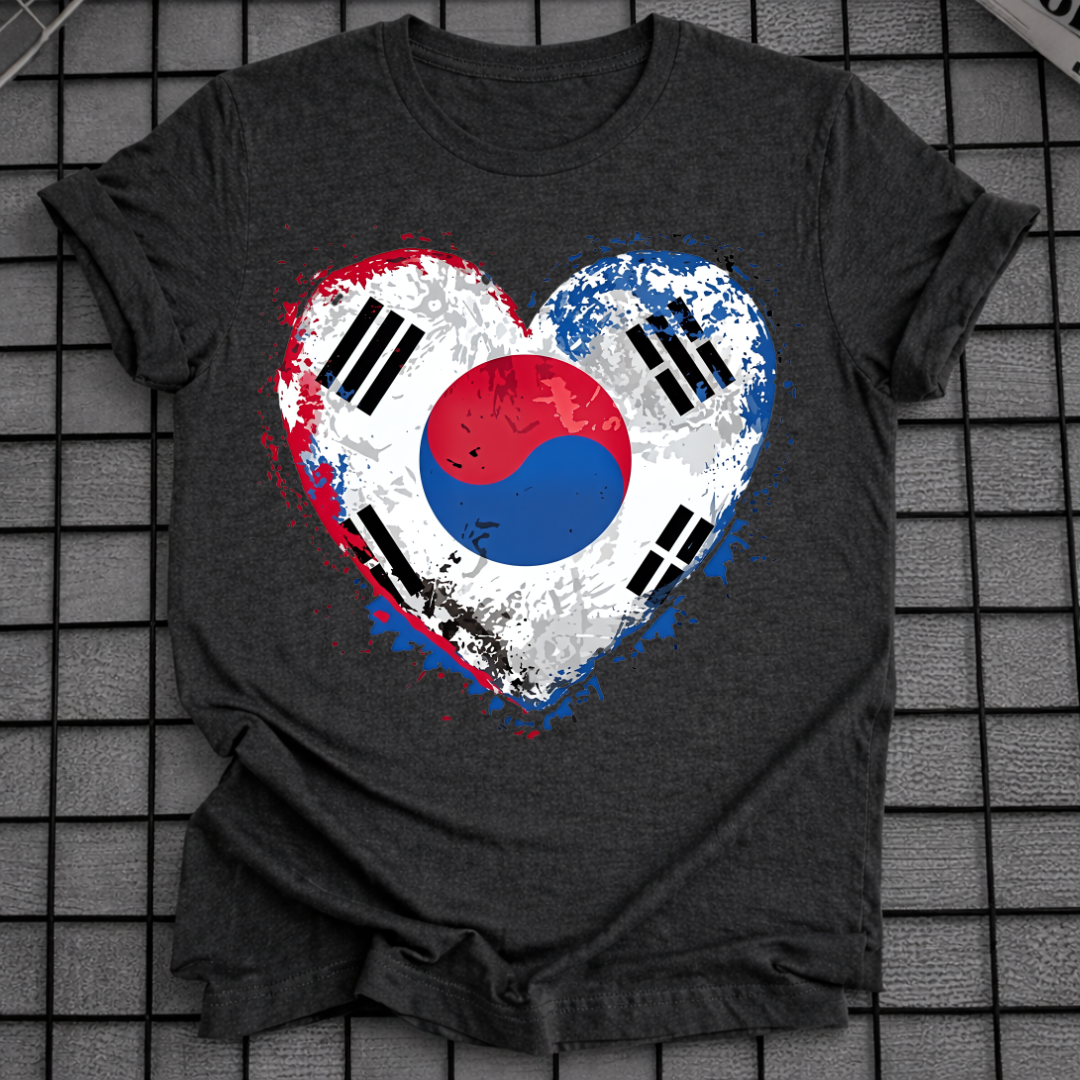 KOREAN FLAG HEART T-SHIRT