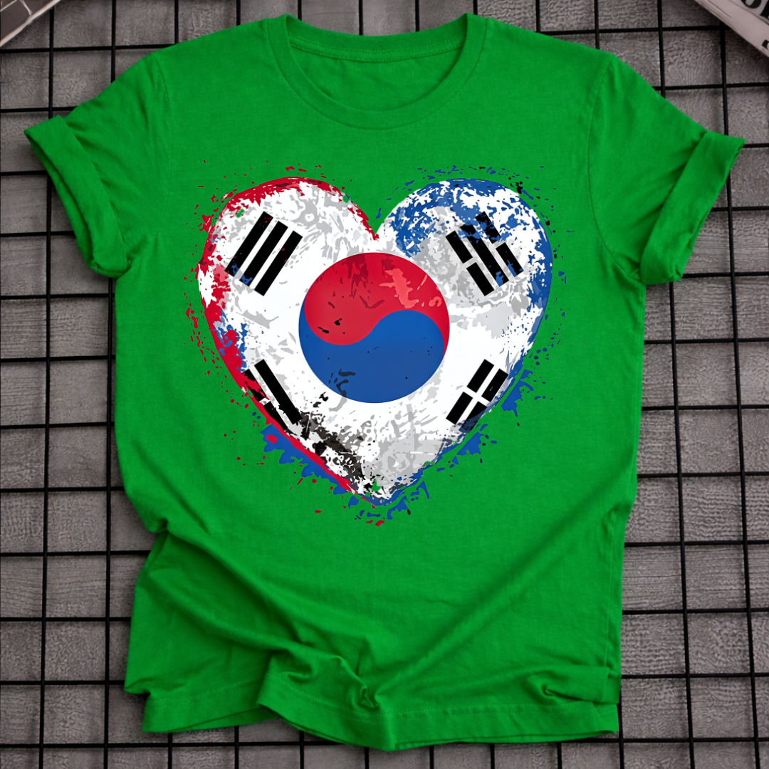 KOREAN FLAG HEART T-SHIRT
