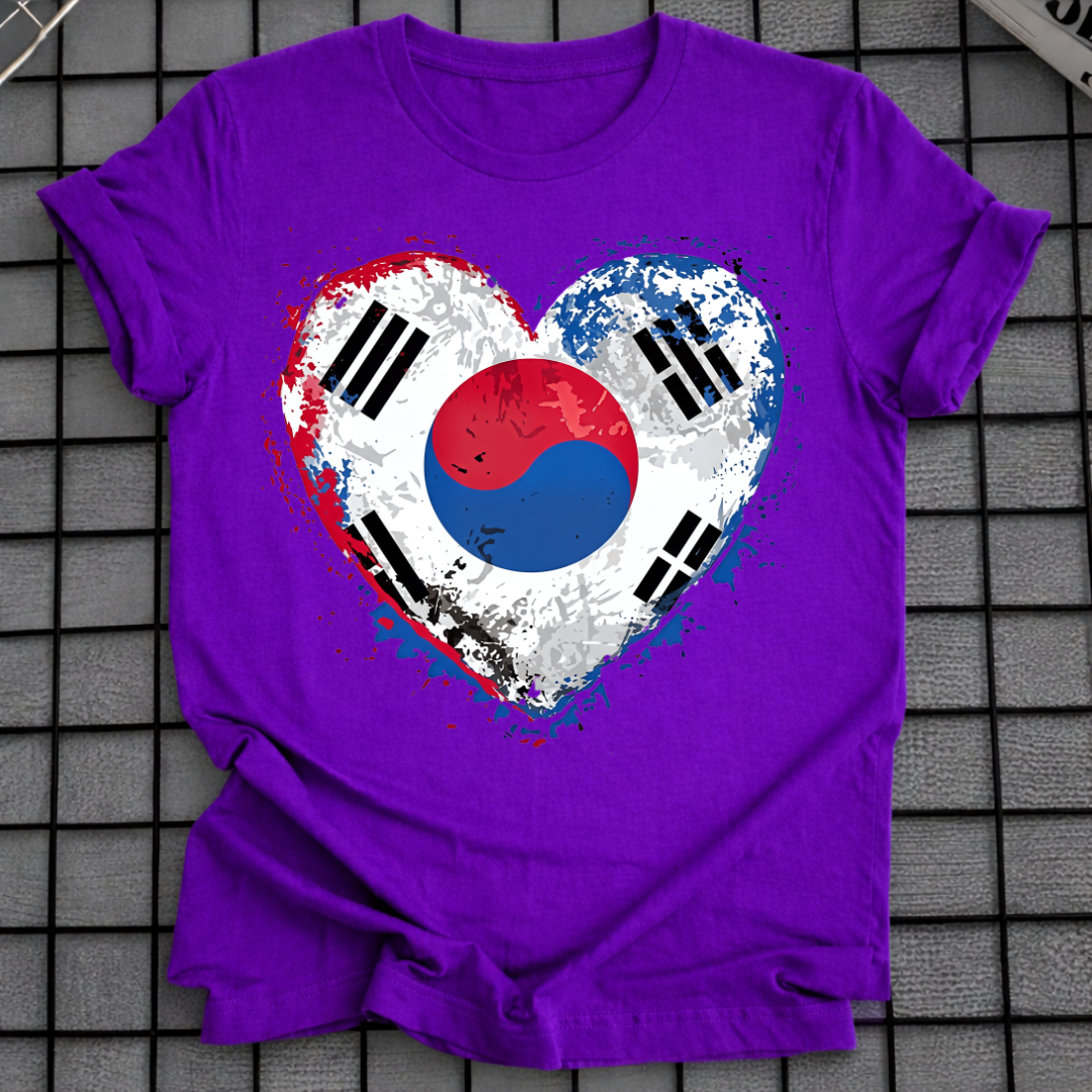 KOREAN FLAG HEART T-SHIRT