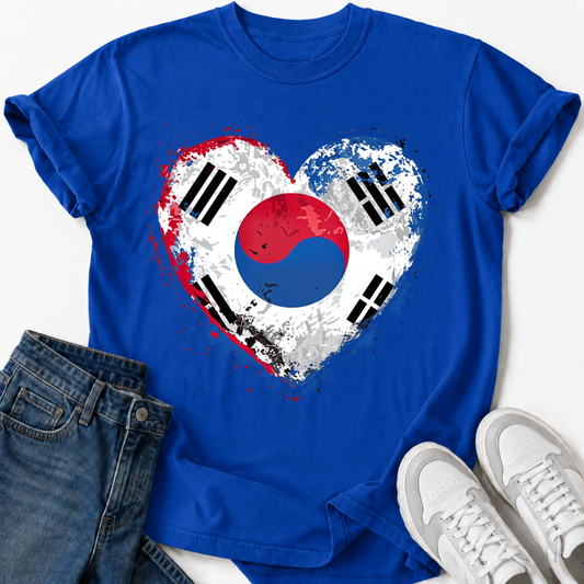 KOREAN FLAG HEART T-SHIRT