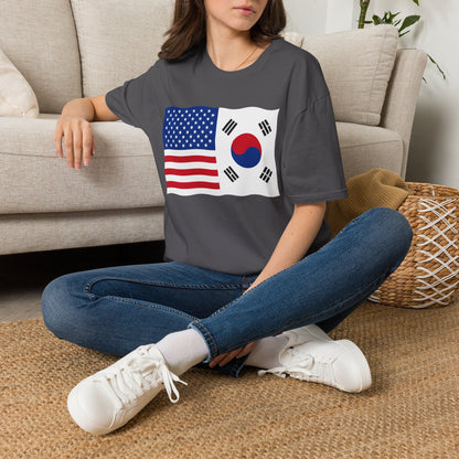USA South Korea Flag T-Shirt – American & Korean Friendship Tee
