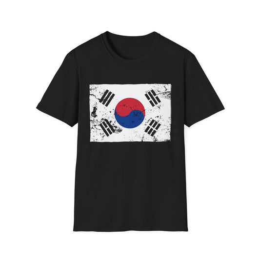 KOREA FLAG GRUNGE T-SHIRT