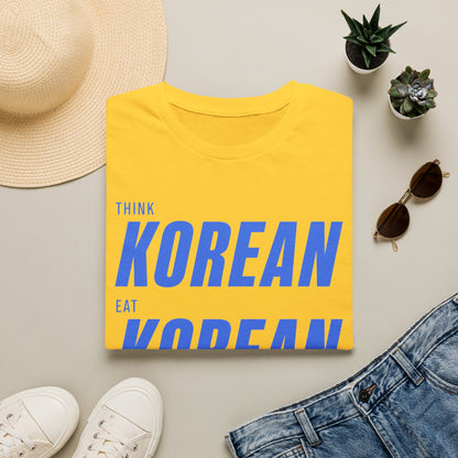 Korean Pride Tee — "Think Eat Live Korean" Graphic T-Shirt