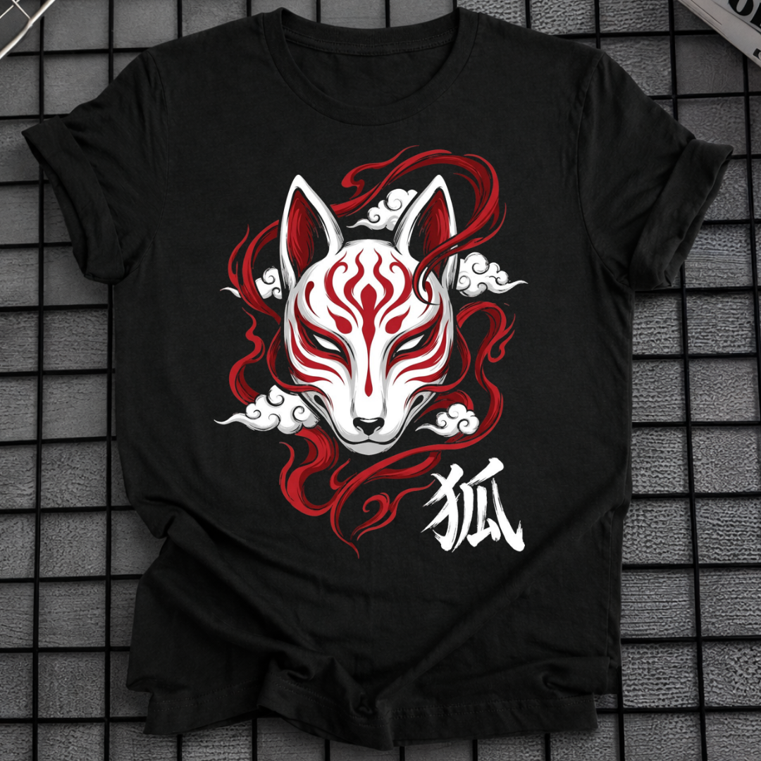 JAPANESE KITSUNE FOX MASK T-SHIRT