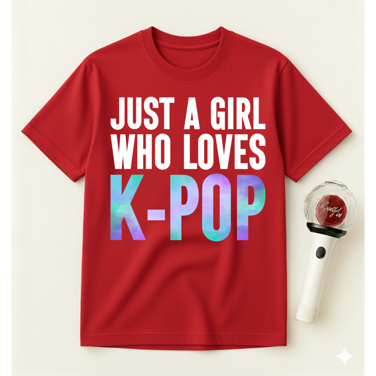 JUST A GIRL WHO LOVES K-POP T-SHIRT