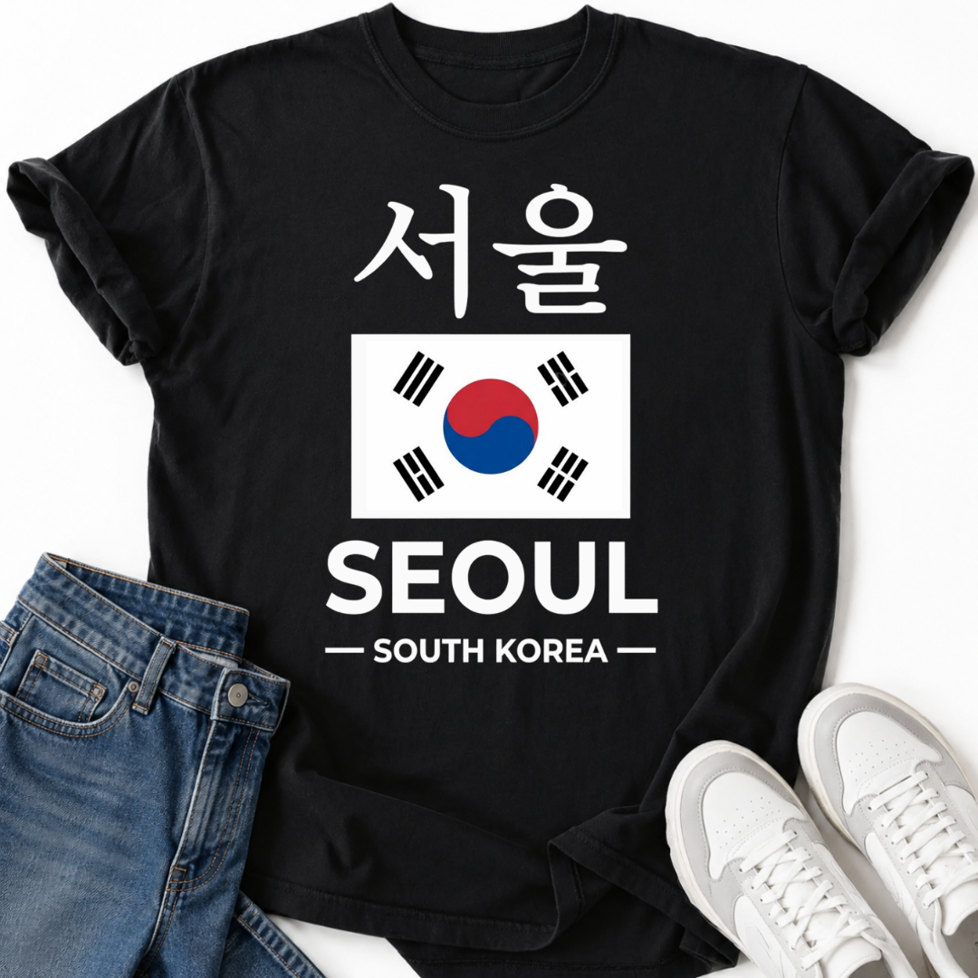 SEOUL SOUTH KOREA FLAG T-SHIRT