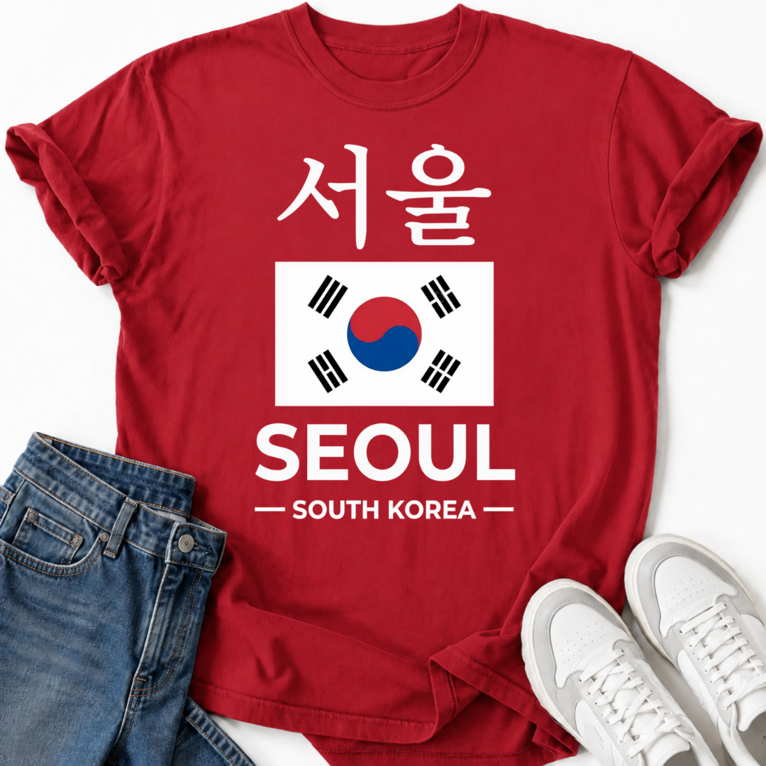 SEOUL SOUTH KOREA FLAG T-SHIRT