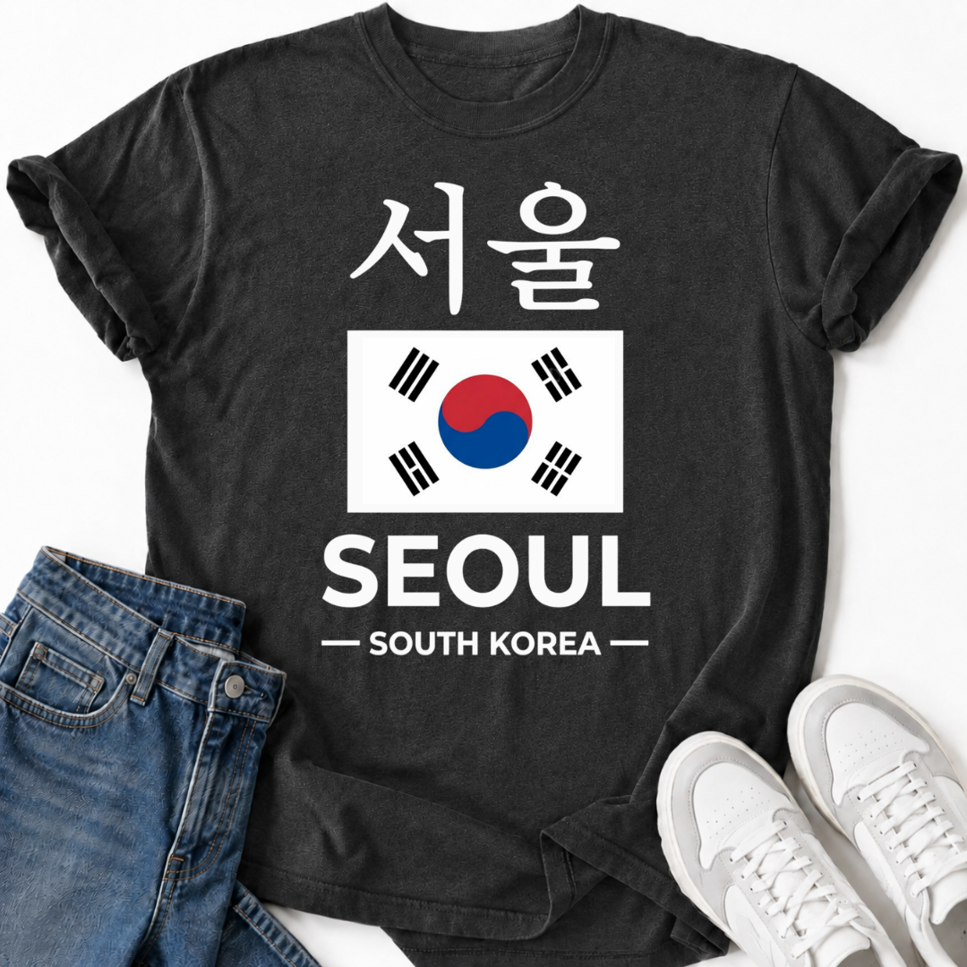 SEOUL SOUTH KOREA FLAG T-SHIRT
