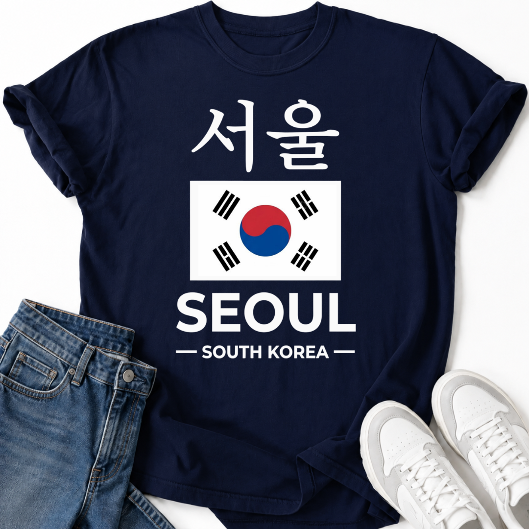 SEOUL SOUTH KOREA FLAG T-SHIRT