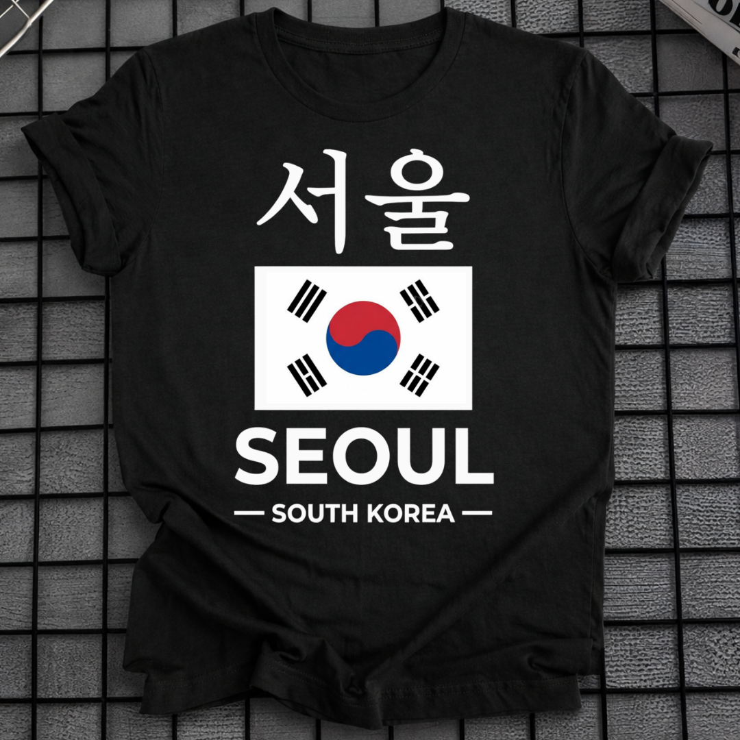 SEOUL SÜDKOREA FLAGGEN T-SHIRT