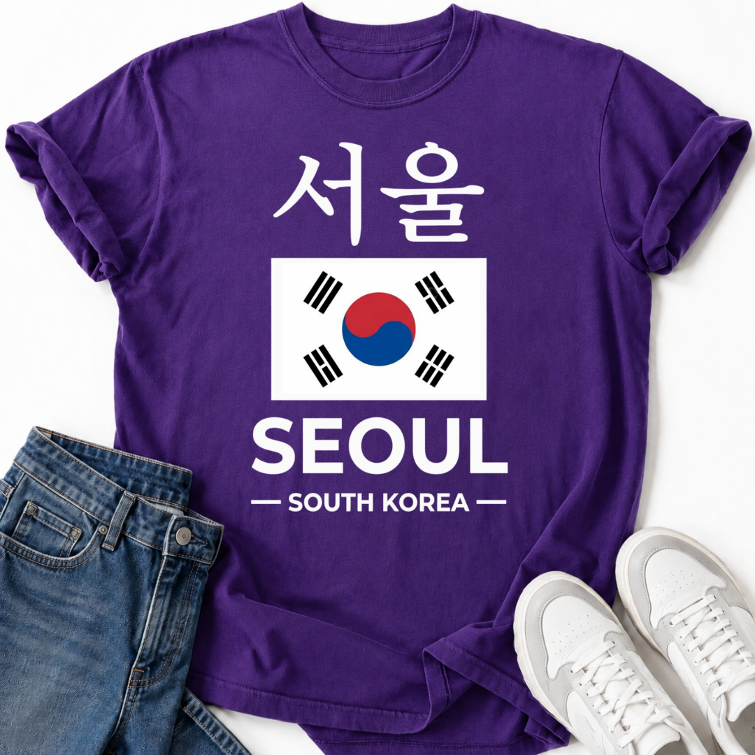 SEOUL SOUTH KOREA FLAG T-SHIRT