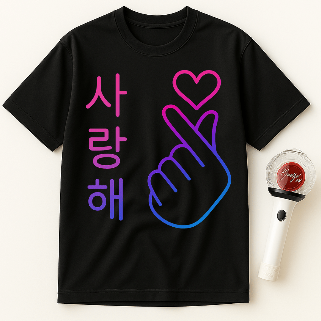 사랑해 FINGER HEART K-POP UNISEX T-SHIRT
