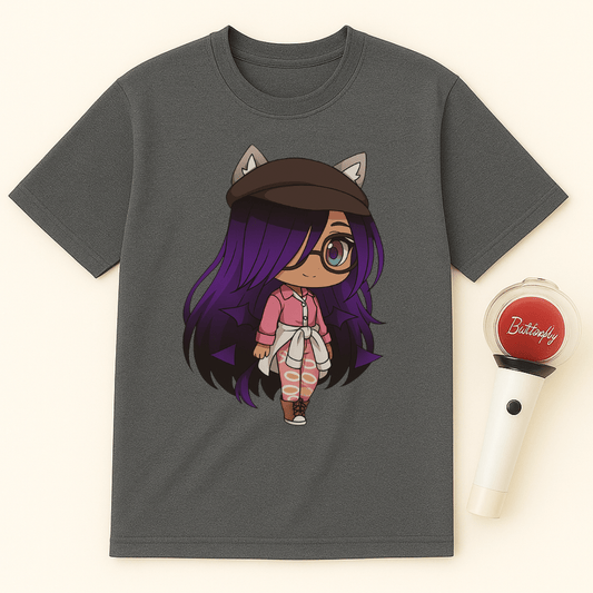 PURPLE CHIBI GIRL T-SHIRT
