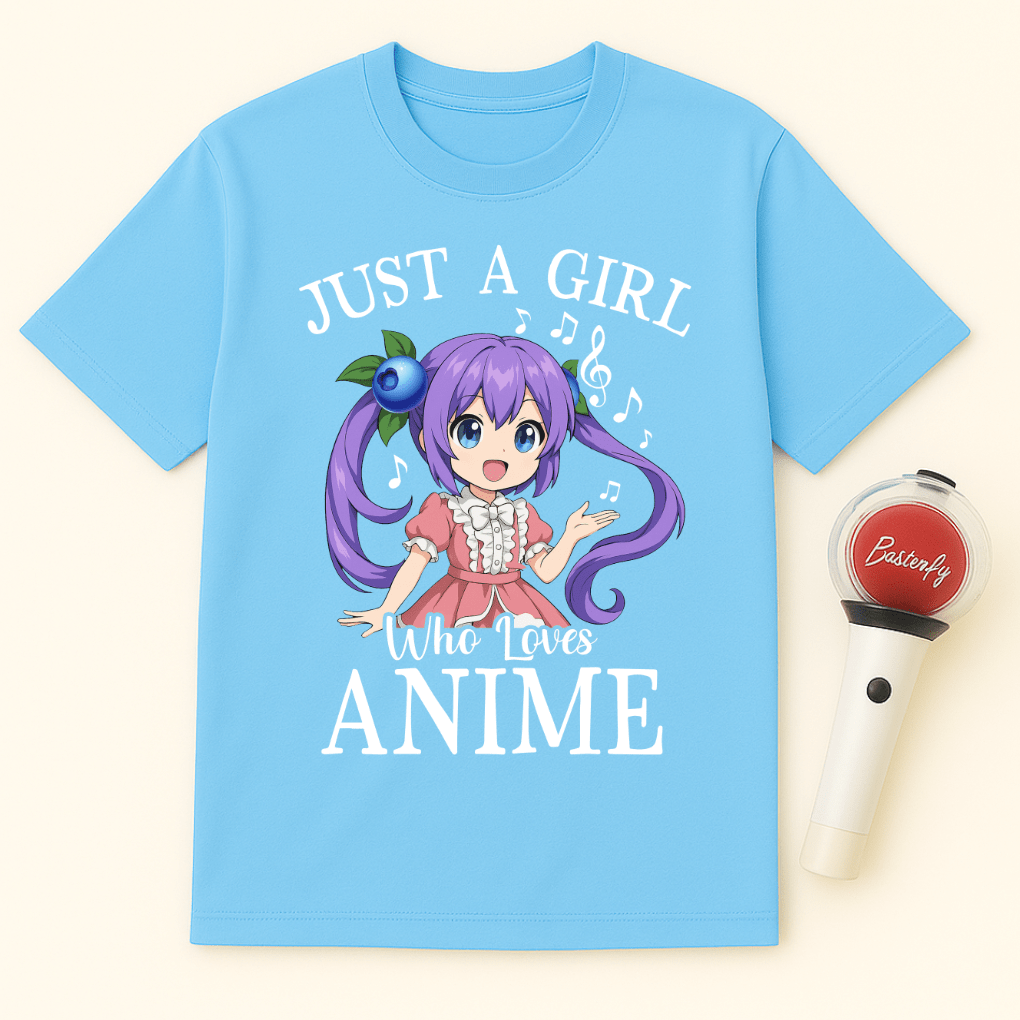 JUST A GIRL WHO LOVES ANIME T-SHIRT