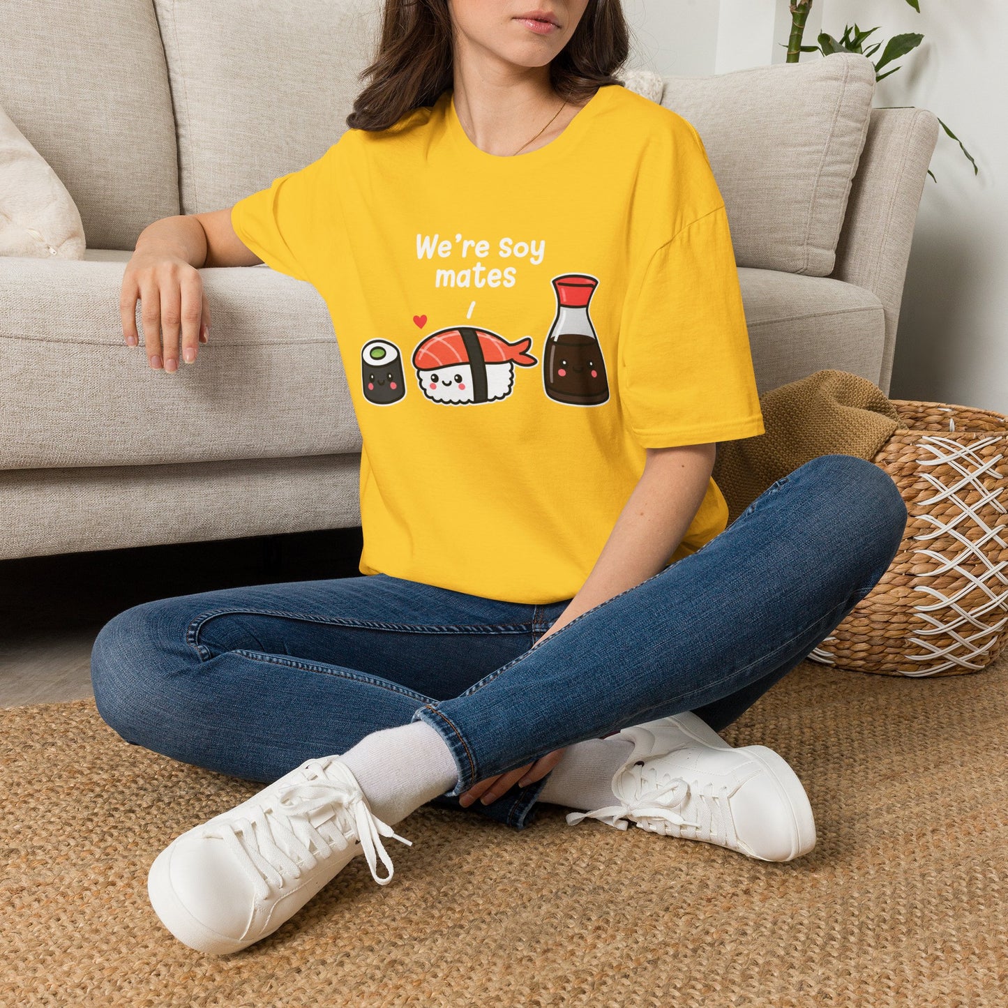 We're Soy Mates T-Shirt — Cute Kawaii Sushi & Soy Sauce Graphic