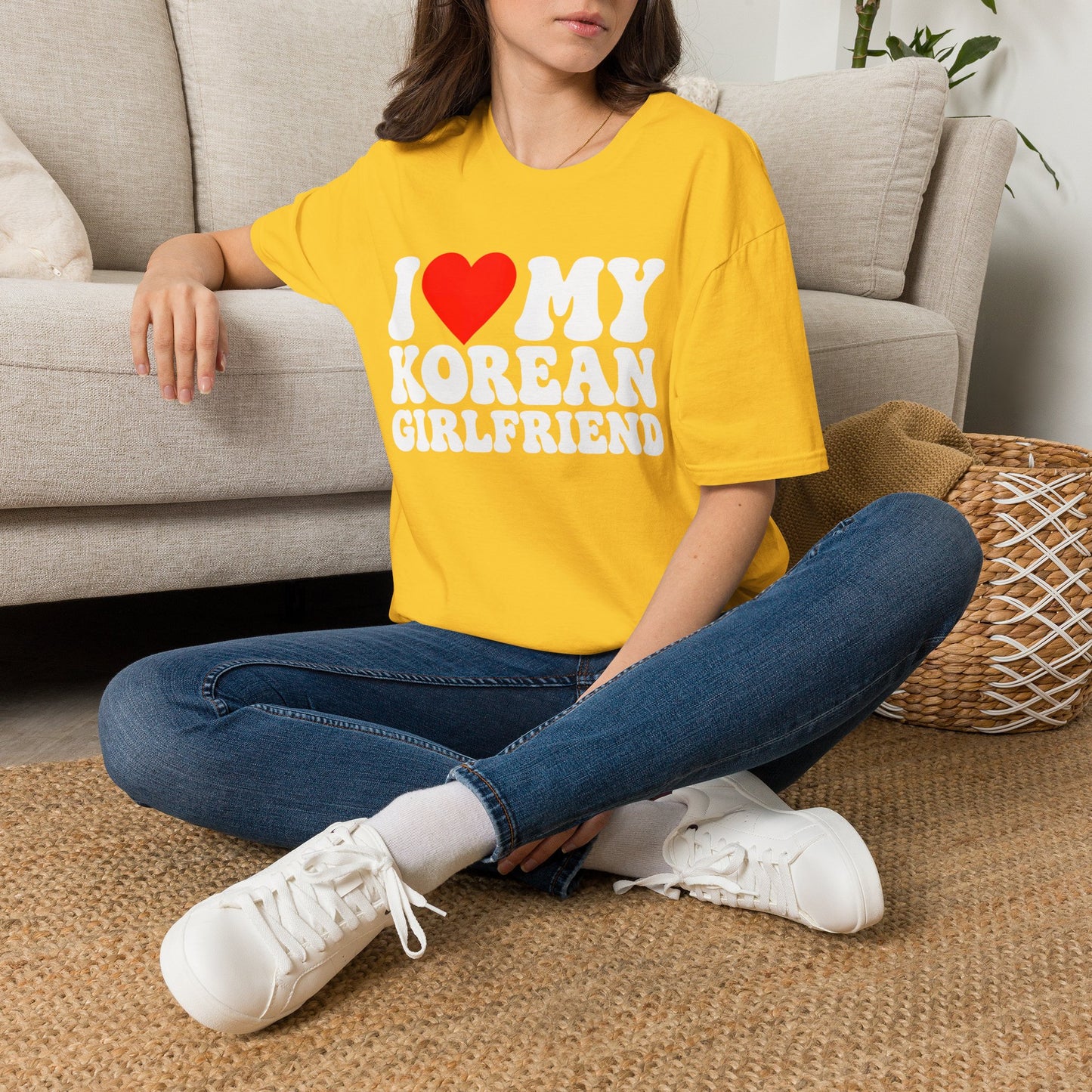 I  My Korean Girlfriend T-Shirt — Cute Pride Tee for Couples, Anniversaries & K-Pop Fans