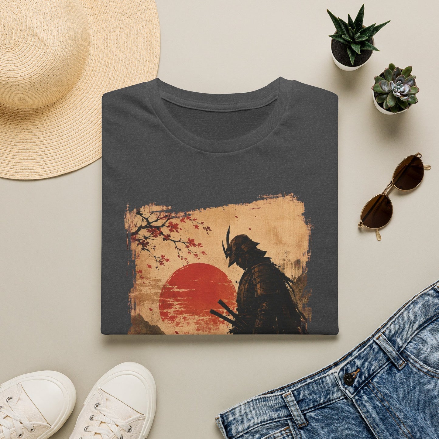 Samurai Sunset T-Shirt — Vintage Warrior Art Tee