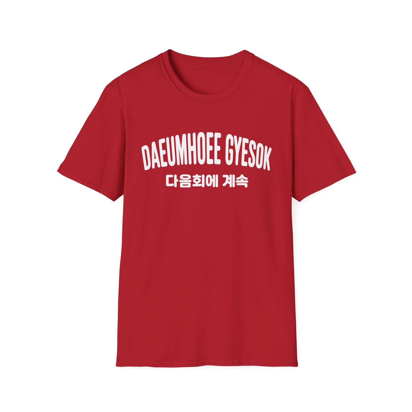 Korean Phrase Graphic T-Shirt — 다음회에 계속 (To Be Continued) Casual Tee