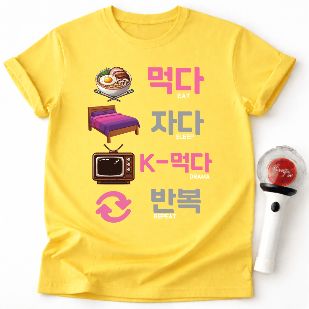 EAT SLEEP K-DRAMA REPEAT T-SHIRT