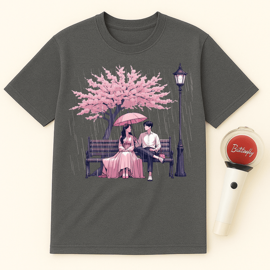 K-DRAMA ROMANTIC BENCH SCENE UNISEX T-SHIRT