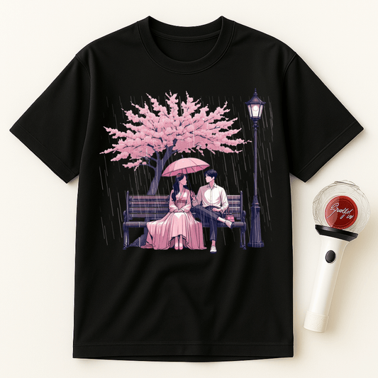 K-DRAMA ROMANTIC BENCH SCENE UNISEX T-SHIRT
