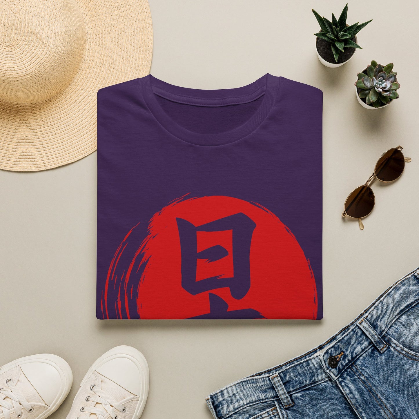 Japan Flag T-Shirt — Red Sun Kanji Graphic Tee