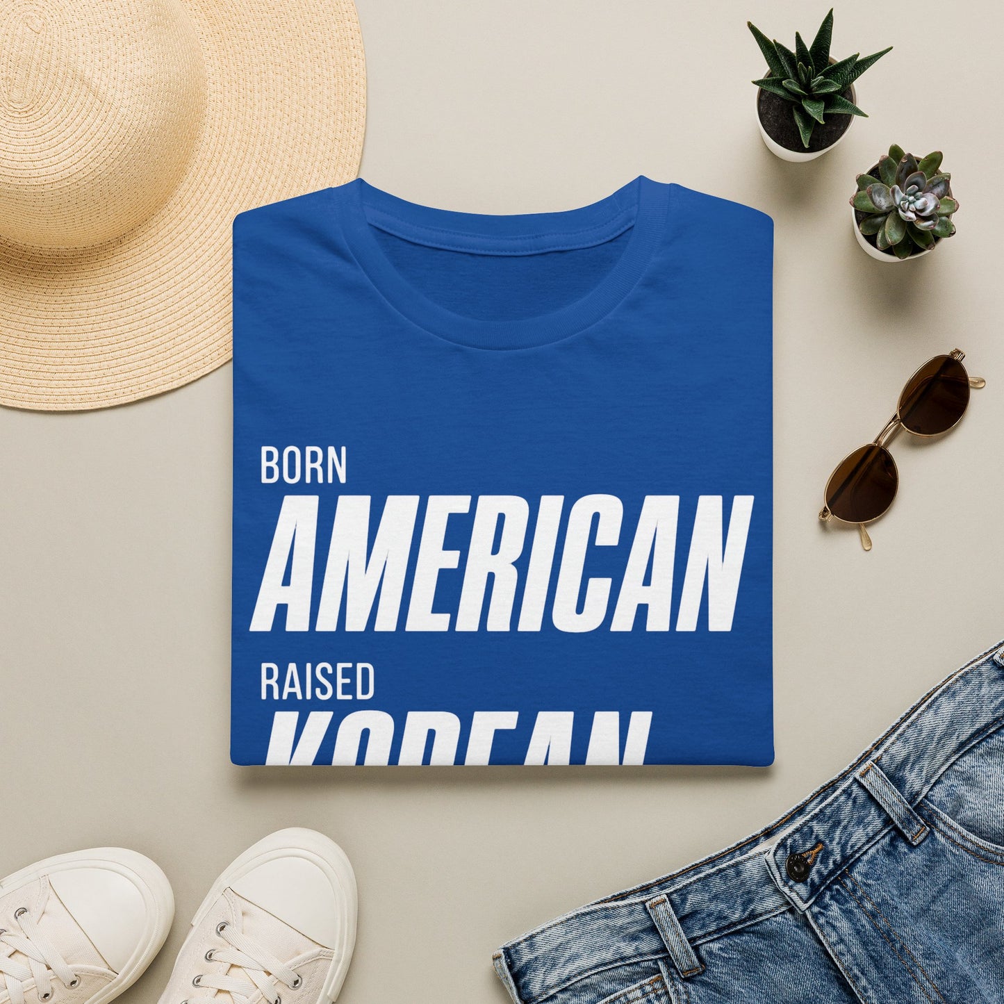 BORN AMERICAN RAISED KOREAN T-SHIRT