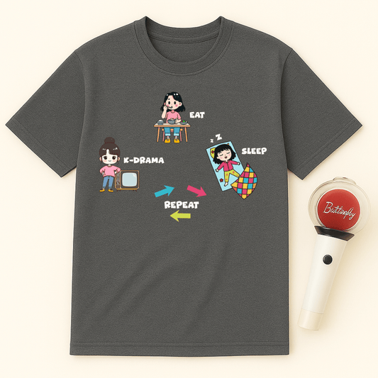 EAT SLEEP K-DRAMA REPEAT UNISEX T-SHIRT