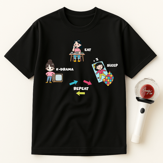 EAT SLEEP K-DRAMA REPEAT UNISEX T-SHIRT