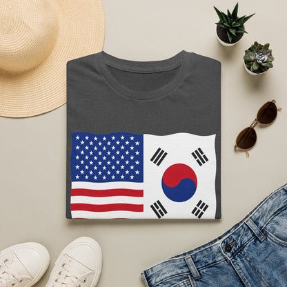 USA South Korea Flag T-Shirt – American & Korean Friendship Tee