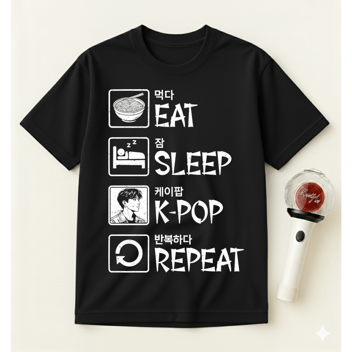 EAT SLEEP K-POP REPEAT T-SHIRT