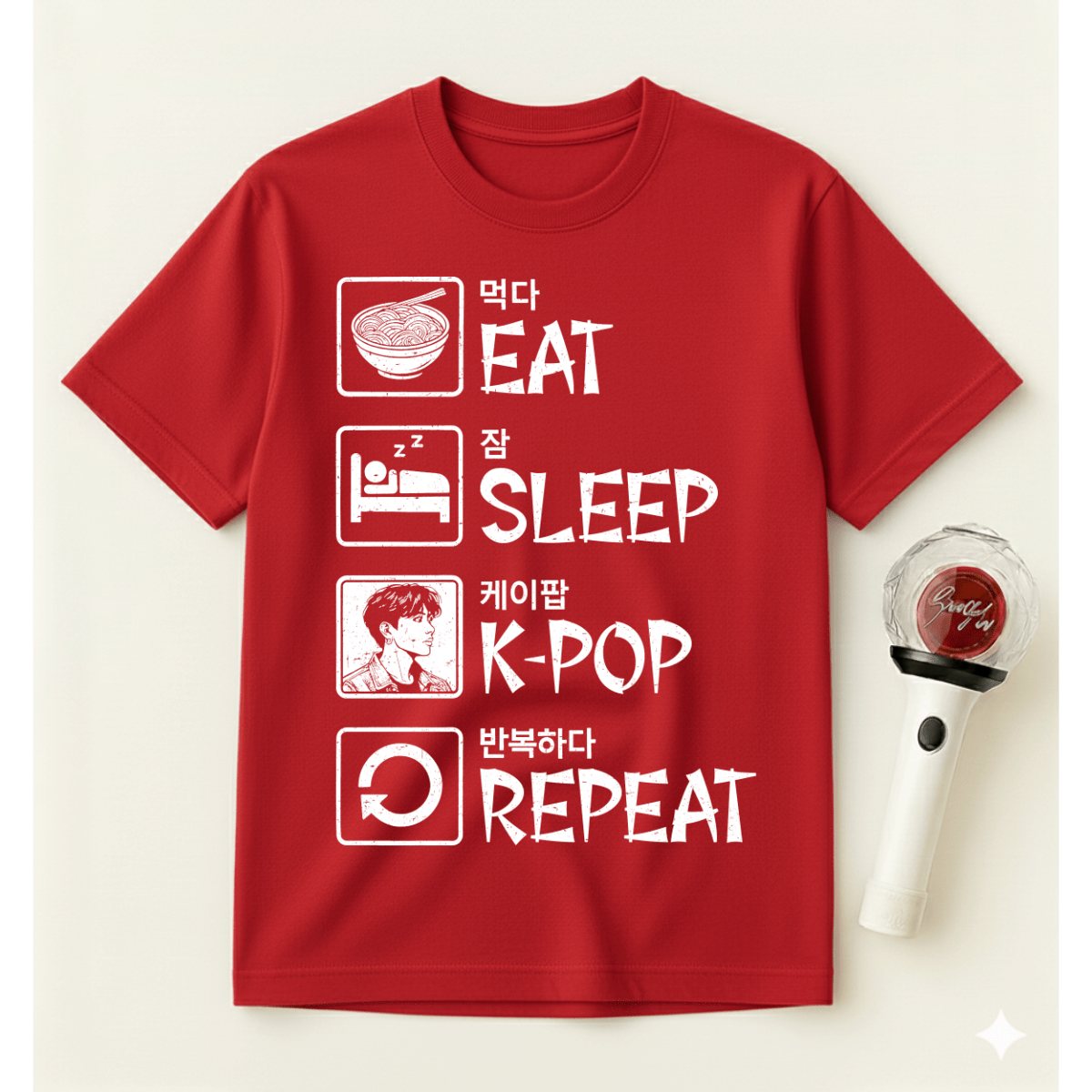 EAT SLEEP K-POP REPEAT T-SHIRT