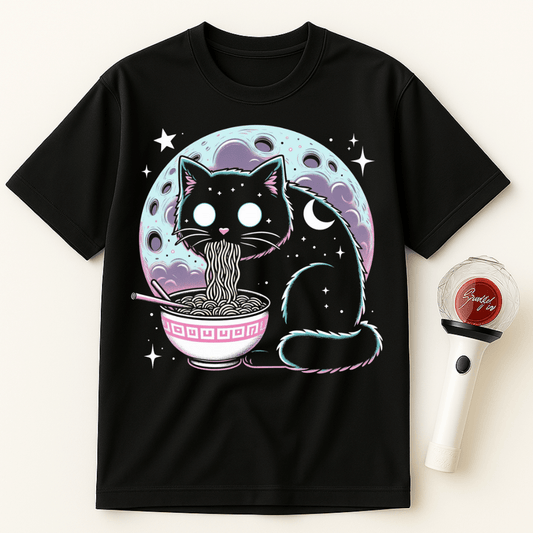 PASTEL GOTH NOODLE CAT UNISEX T-SHIRT