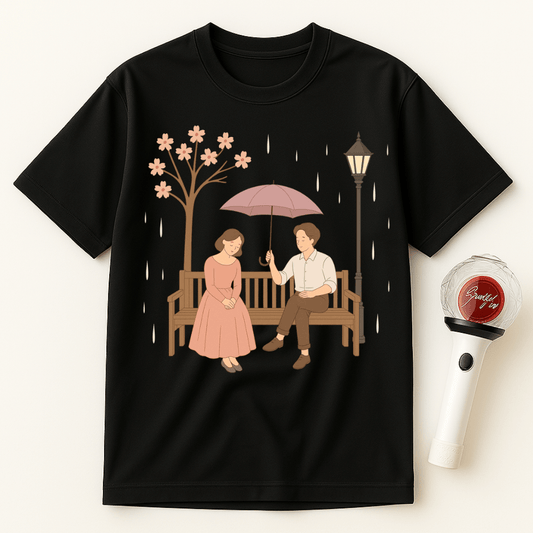 K-DRAMA ROMANTIC BENCH SCENE UNISEX T-SHIRT