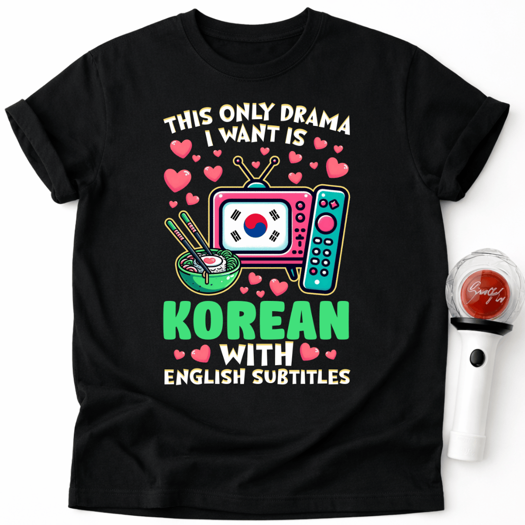 T-SHIRT KOREANISCH MIT UNTERTITELN