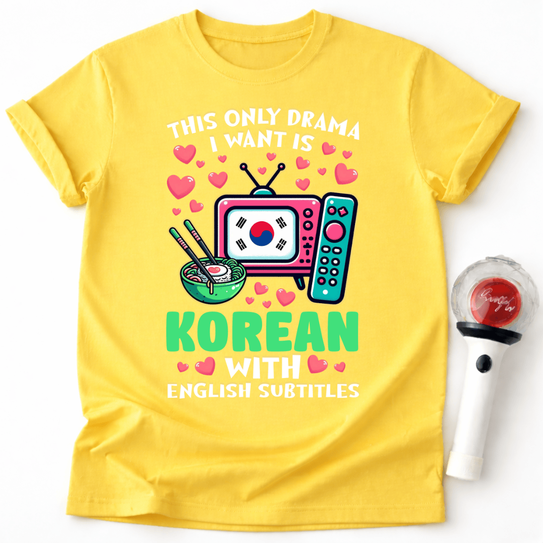 T-SHIRT KOREANISCH MIT UNTERTITELN