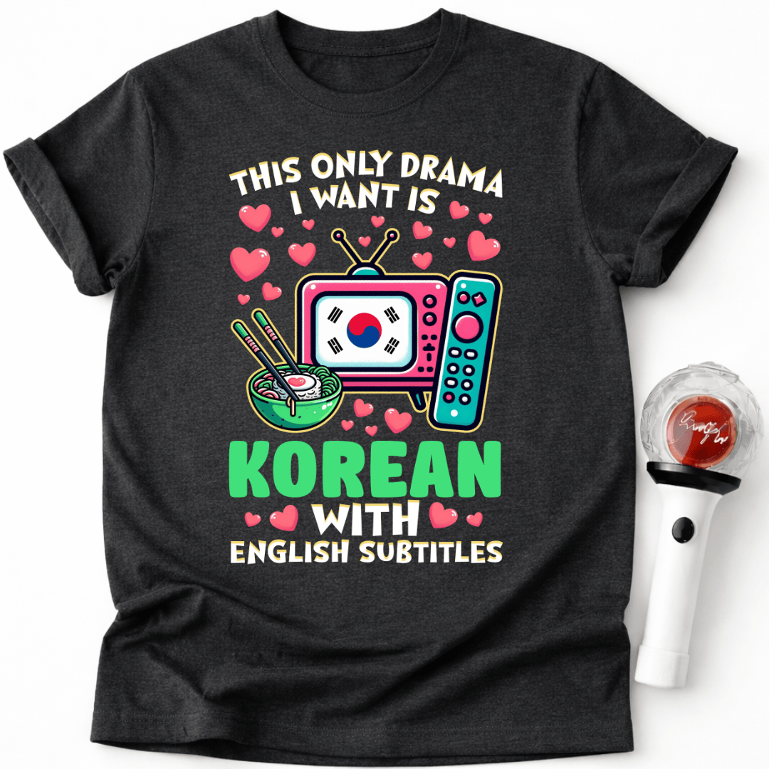 T-SHIRT KOREANISCH MIT UNTERTITELN