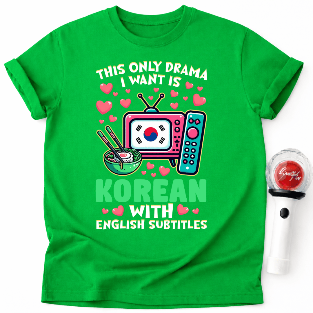 T-SHIRT KOREANISCH MIT UNTERTITELN